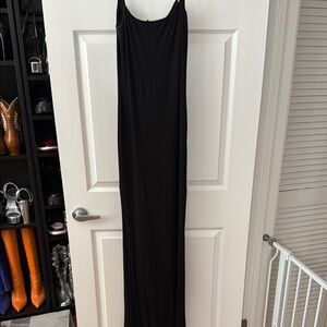 Iconic SKIMS maxi lounge dress, black, XL